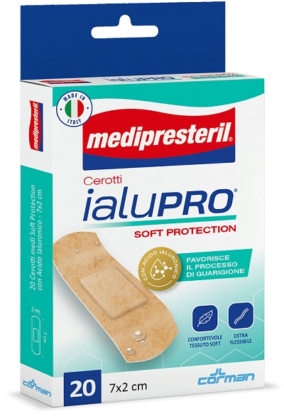 MEDIPRESTERIL CEROTTI IALUPRO SOFT PROTECTION MEDI 7X2CM 20 PEZZI - Farmadillo