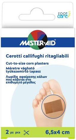 CEROTTO CALLIFUGO MASTER-AID FOOTCARE RITAGLIABILE 64X40 MM 2 PEZZI B3 - Farmadillo