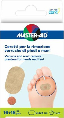 CEROTTO VERRUCHE MASTER-AID FOOTCARE PIEDI/MANI 16 PEZZI E4 - Farmadillo