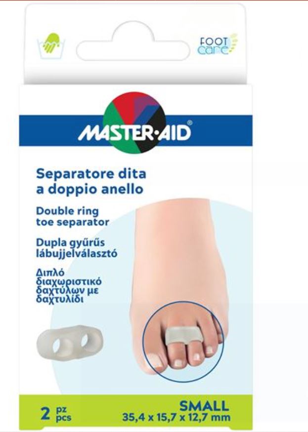 SEPARATORE DITA MASTER-AID FOOTCARE CON ANELLO DOPPIO SMALL 2 PEZZI C10 - Farmadillo