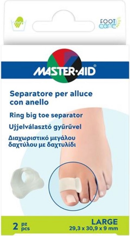 SEPARATORE ALLUCE MASTER-AID FOOTCARE CON ANELLO SMALL 2 PEZZI D3 - Farmadillo