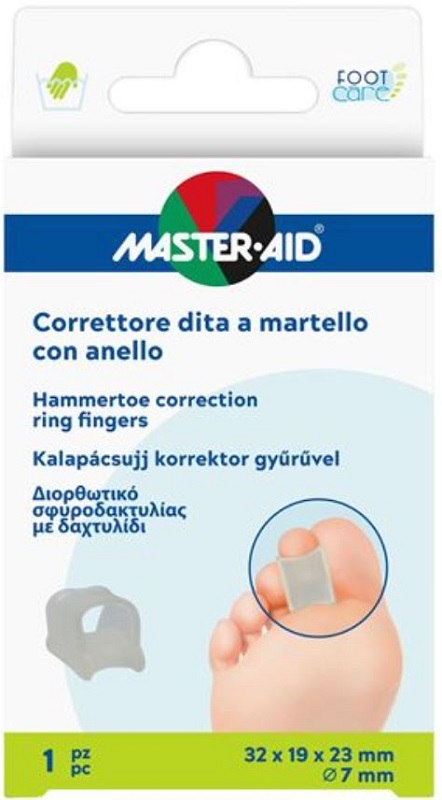 CORRETTORE DITA A MARTELLO MASTER-AID FOOTCARE CON ANELLO 1 PEZZO C14 - Farmadillo