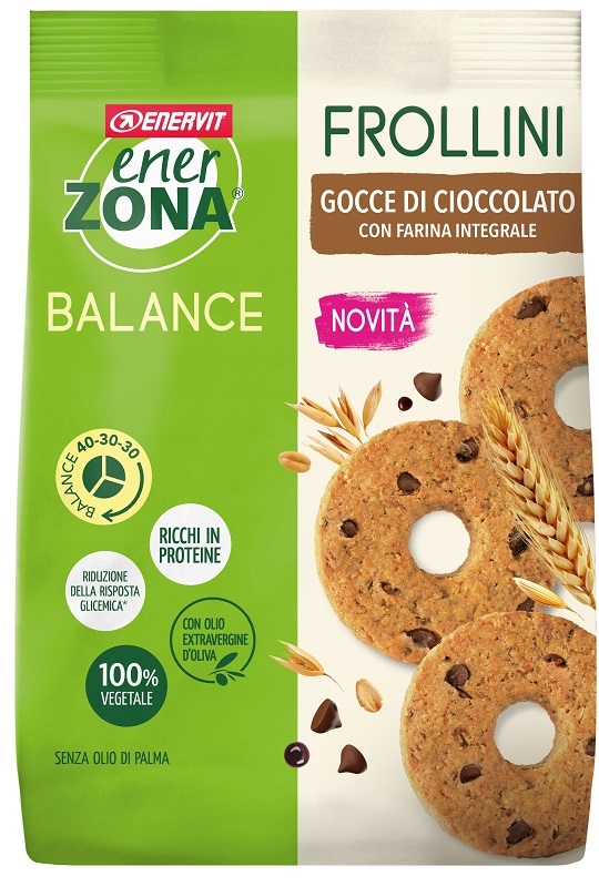 ENERZONA FROLLINI INTEGRALE GOCCE CIOCCOLATO 250 G - Farmadillo