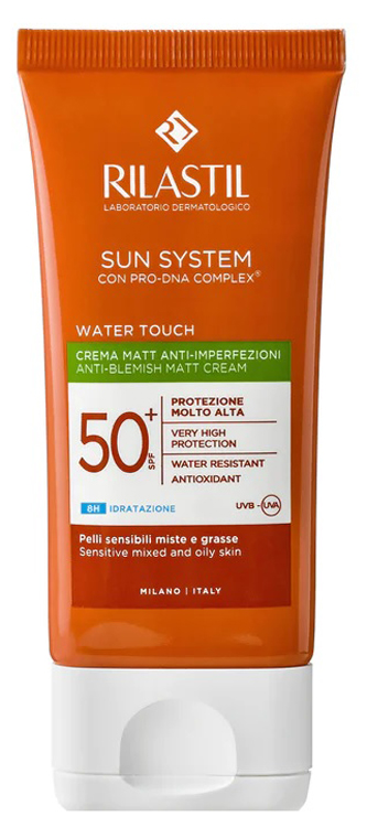 RILASTIL SUN SYSTEM WATER TOUCH FLUIDO SPF50+ 50 ML NUOVA FORMULAZIONE - Farmadillo