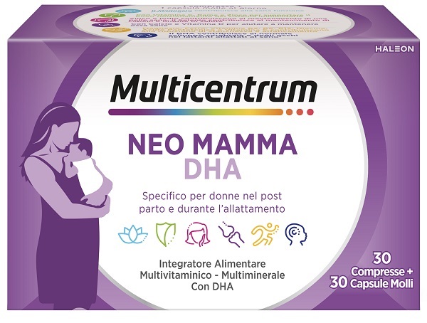 MULTICENTRUM NEO MAMMA DHA 30 COMPRESSE + 30 CAPSULE MOLLI - Farmadillo