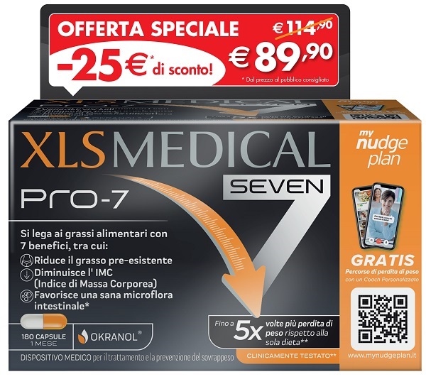 XLS MEDICAL PRO 7 180 CAPSULE TAGLIO PREZZO - Farmadillo