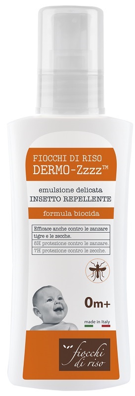 FIOCCHI DI RISO DERMO ZZZZ EMULSIONE DELICATA REPELLENTE 0 MESI + 100 ML - Farmadillo