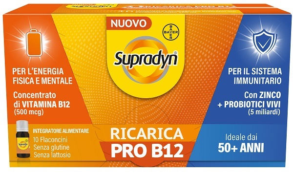 SUPRADYN RICARICA PRO B12 10 FLACONCINI - Farmadillo
