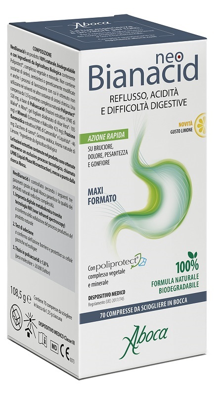 NEOBIANACID 70 COMPRESSE LIMONE - Farmadillo